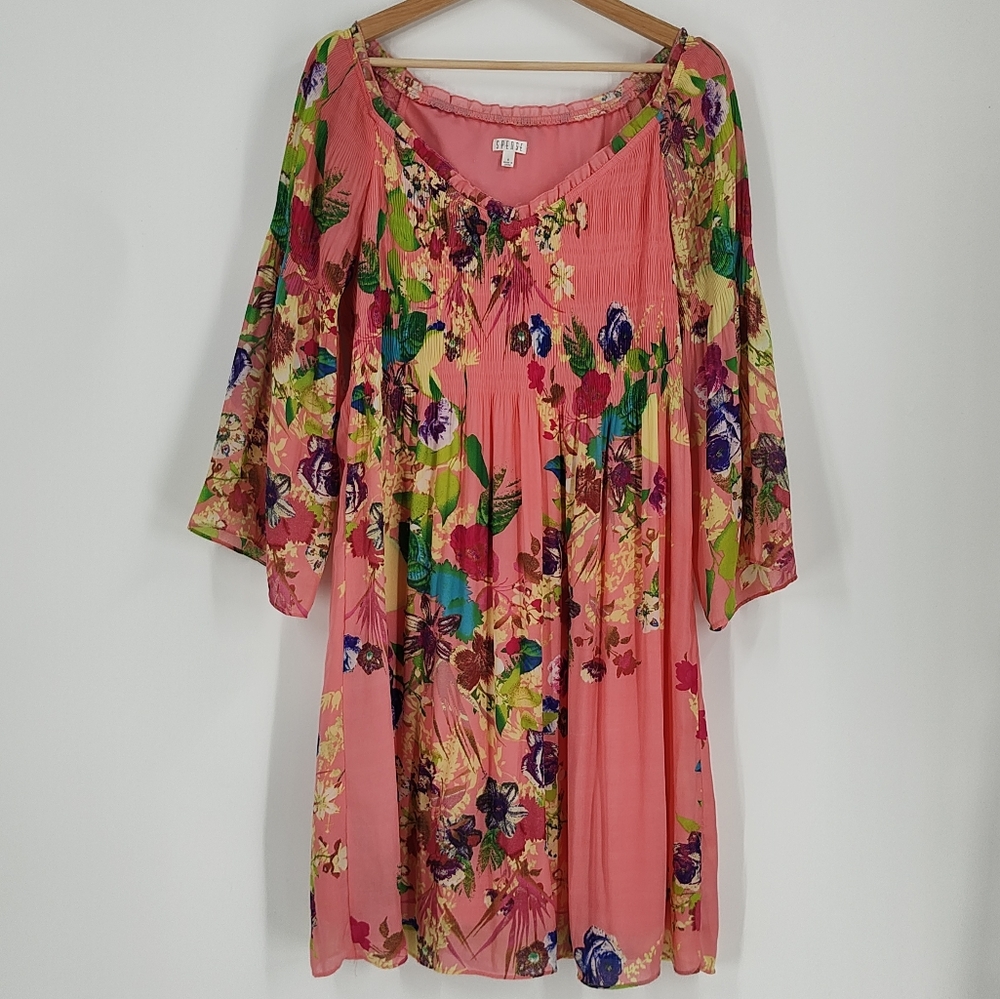Spense Floral Pink Mini Dress